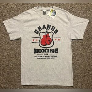 NWT Uranus Boxing Tee T-Shirt, Grey Adult Sz M